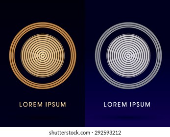 Luxury Abstract circle, construction, building, designed using line circle, logo graphic vector.