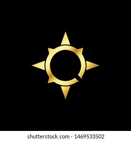Luxury Abstract Compass Logo Template - Vector