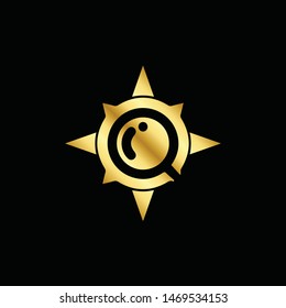 Luxury Abstract Compass Logo Template - Vector