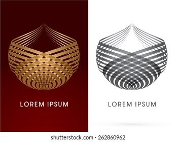 Luxury Abstract Construction, Architecture, Building , designed using gold and silver line ,logo, symbol, icon, graphic, vector.