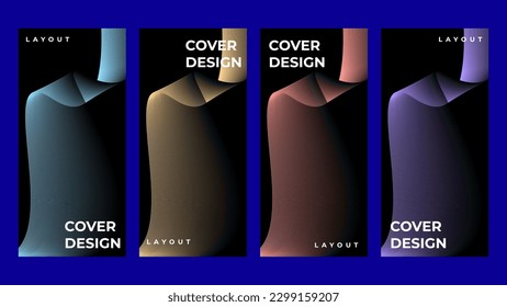 Luxury abstract cover design set