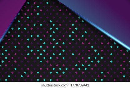 luxury abstract dark background in dots texture.Overlap layers with paper effect.