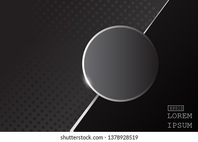 Luxury abstract dark background with Realistic shapes textured object