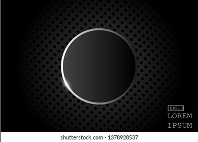 Luxury abstract dark background with Realistic shapes textured object