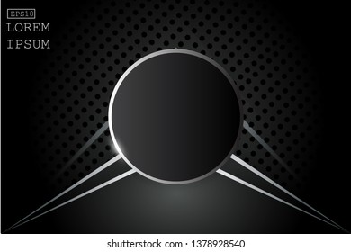 Luxury abstract dark background with Realistic shapes textured object