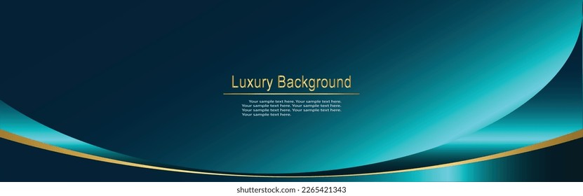 Luxury abstract dark blue, gold line arts background.You can use for ad, poster, template, business presentation. 