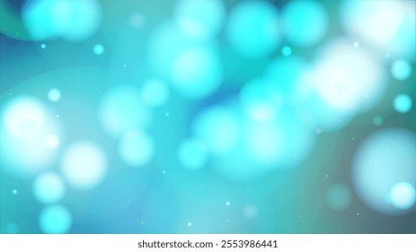 Luxury Abstract Defocused Bokeh Circles Background Design.  Christmas Snowfall Vector Horizontal Illustration.  Glitter confetti. Winter Snow Sky. New Year Magic Illustration. Falling Snowflakes