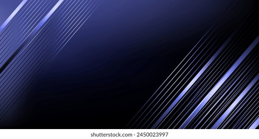 Luxury abstract diagonal platinum lines on the blue background.