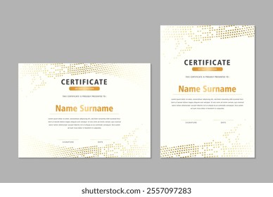 luxury abstract dot pattern award certificates