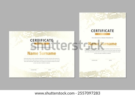 luxury abstract dot pattern award certificates