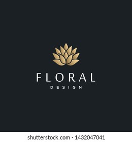 luxury abstract floral vector logo design