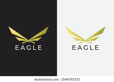 Lujo Abstractas Forma de ala de mosca Águila Logotipo Marca Identidad 