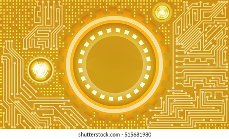 Luxury abstract futuristic technology background of yellow, orange, white, and beige shades. Digital technology and engineering concept design