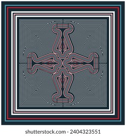 Luxury abstract geometric background design, stripes  lines motif placement for tiles, textile, paper and wallpaper.