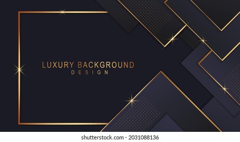 luxury abstract geometric desin in black and gold