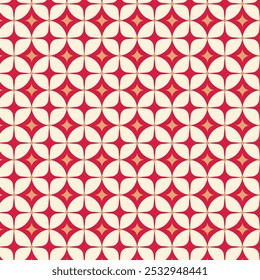 Luxury abstract geometric elements pattern design for christmas and new year celebration.  Green and Red rhombus seamless pattern.  