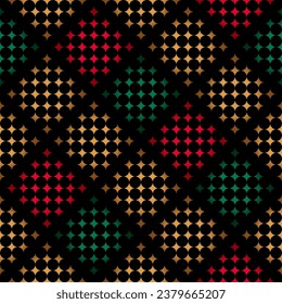 Luxury abstract geometric elements seamless pattern for Christmas and new year background.