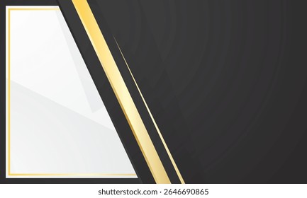 Luxury abstract geometric gold black background for certificate