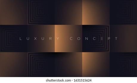 Luxury abstract geometrical golden blocks. Vector EPS background 3d paper art style for poster, book design, brochure, flyer, website, advertising etc.