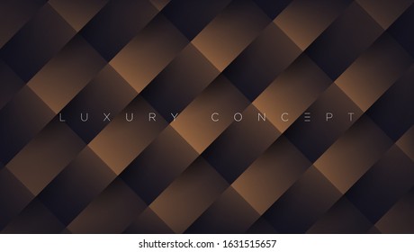 Luxury abstract geometrical golden blocks. Vector EPS background 3d paper art style for poster, book design, brochure, flyer, website, advertising etc.