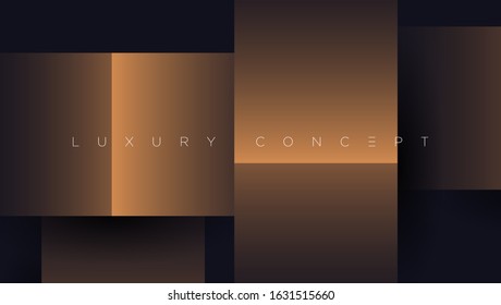 Luxury abstract geometrical golden blocks. Vector EPS background 3d paper art style for poster, book design, brochure, flyer, website, advertising etc.