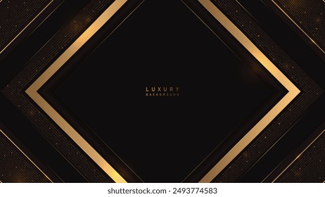 Luxury abstract geometry on black background vector illustration. For certificate, premium, luxury background