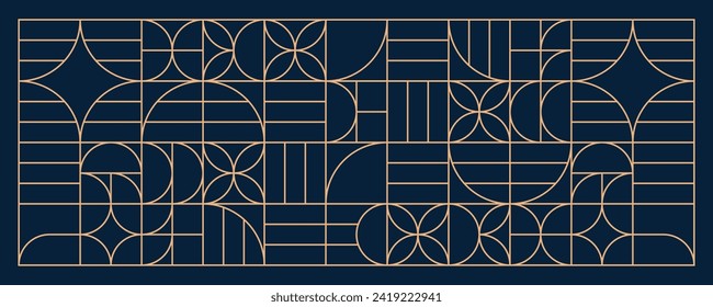 Luxury abstract gold art deco pattern background.