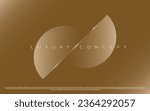 Luxury abstract gold background with elegant semi circle effects and shiny gold stroke. Exclusive wallpaper design for awards, poster, brochure, presentation, website, mailers etc.