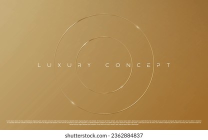 Luxury abstract gold background with elegant circle and shine effect.