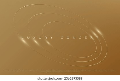 Luxury abstract gold background with elegant circle and shine effect.
