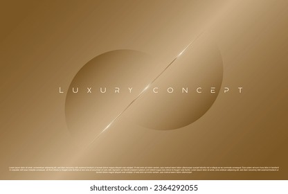 Luxury abstract gold background with elegant semi circle effects and shiny gold stroke. Exclusive wallpaper design for awards, poster, brochure, presentation, website, mailers etc.