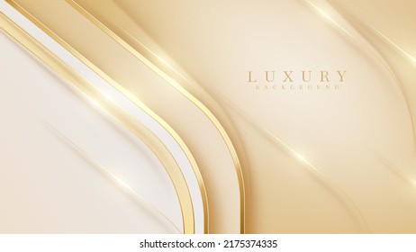 Luxury Abstract Gold Background With Glitter Light Effect Decoration.