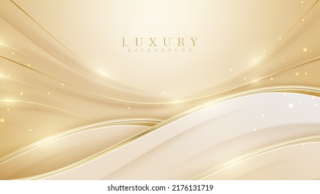 Luxury abstract gold background with glitter light effect decoration. - Shutterstock ID 2176131719