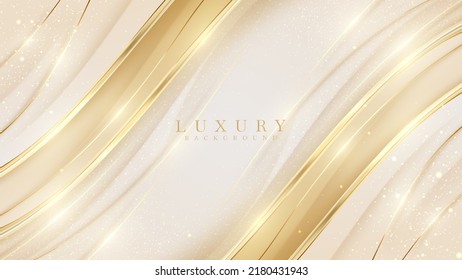 Luxury abstract gold background with glitter light effect decoration.