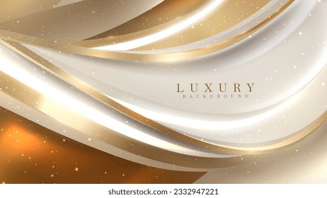 Luxury abstract gold background with glitter light effect decoration.