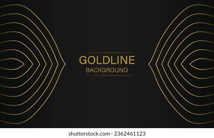 luxury abstract gold line on black background design