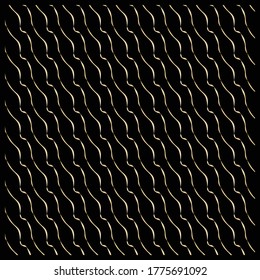 Diseño de fondo de patrón de líneas de oro abstractas de lujo