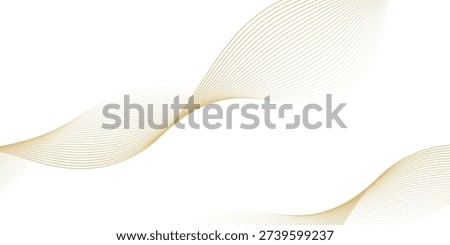 Luxury abstract gold wavy line pattern background design. Elegant golden color smooth gradient vector illustration