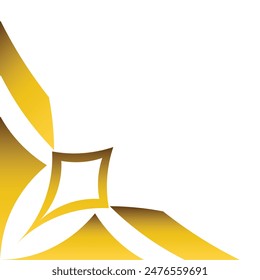Luxury abstract golden geometric ornament isolated on white background