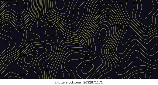 Luxury abstract line art background vector Texture pattern background design for wall arts, fabric , packaging , web, banner, app, wallpapertopo map texture. Dense lines, Background of the topographic