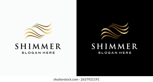 Luxury abstract line vector logo design with modern, simple and clean style. Icon for business, cosmetics and beauty, fashion and personal branding.