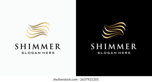 Luxury abstract line vector logo design with modern, simple and clean style. Icon for business, cosmetics and beauty, fashion and personal branding.