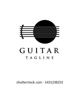 Símbolo de logotipo abstracto de lujo para el clásico de la guitarra