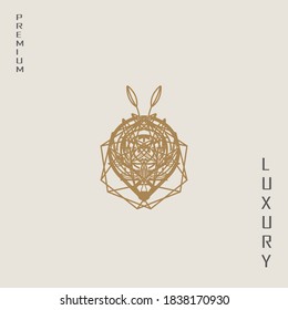 luxury abstract logo, this logo is inspired by diamond stones and natural leaves, and forms a flower.