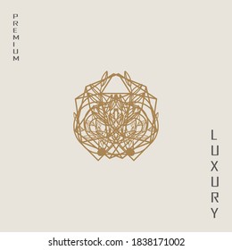 logotipo abstracto de lujo, este logotipo está inspirado en piedras de diamante y hojas naturales y forma una flor.