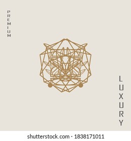 luxury abstract logo, this logo is inspired by diamond stones and natural leaves, and forms a flower.