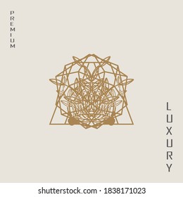 luxury abstract logo, this logo is inspired by diamond stones and natural leaves, and forms a flower.