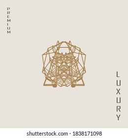 luxury abstract logo, this logo is inspired by diamond stones and natural leaves, and forms a flower.