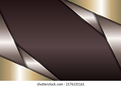 Luxury Abstract Modern Diagonal Overlap Glossy Elegant Light Golden Brown Metallic Background