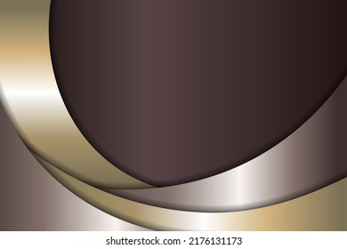 Luxury Abstract Modern Dynamic Overlap Glossy Elegant Light Golden Brown Metallic Background